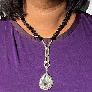 Art Deco Style Teardrop Necklace